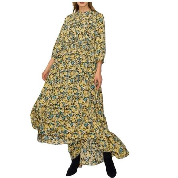 NWT Melloday Women’s Floral Print Hi-Low Maxi Dress Size XL - Picture 1 of 10
